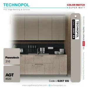 نوار لبه پی وی سی سوپرمات کد G267 EG