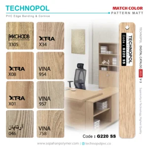 نوار لبه پی وی سی کد G220 SS